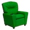 Flash Furniture Kids Recliner, 25" to 39" x 28", Upholstery Color: Green, Weight Capacity: 90 lb. BT-7950-KID-GRN-GG - alternate 1